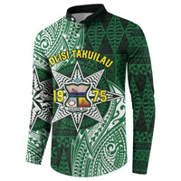 Personalised Tonga Takuilau College Button Sweatshirt Since 1975 Special Kupesi Pattern LT9 - Polynesian Pride