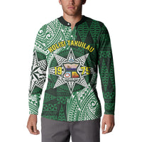 Personalised Tonga Takuilau College Button Sweatshirt Since 1975 Special Kupesi Pattern LT9 - Polynesian Pride