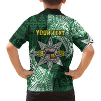 Personalised Tonga Takuilau College Family Matching Long Sleeve Bodycon Dress and Hawaiian Shirt Since 1975 Special Kupesi Pattern