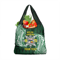 Personalised Tonga Takuilau College Grocery Bag Since 1975 Special Kupesi Pattern LT9 1-pack One Size Green - Polynesian Pride