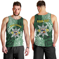 Personalised Tonga Takuilau College Men Tank Top Since 1975 Special Kupesi Pattern LT9 - Polynesian Pride