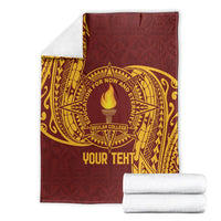 Personalised Tonga Beulah College Blanket Since 1938 Special Kupesi Pattern LT9 - Polynesian Pride