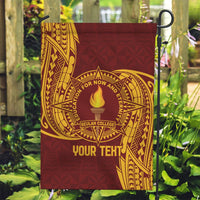 Personalised Tonga Beulah College Garden Flag Since 1938 Special Kupesi Pattern LT9 Garden Flag Gold - Polynesian Pride