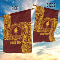 Personalised Tonga Beulah College Garden Flag Since 1938 Special Kupesi Pattern LT9 - Polynesian Pride
