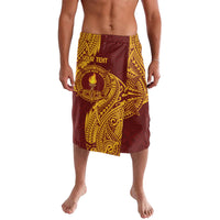 Personalised Tonga Beulah College Lavalava Since 1938 Special Kupesi Pattern LT9 Gold - Polynesian Pride