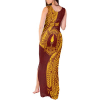 Personalised Tonga Beulah College Tank Maxi Dress Since 1938 Special Kupesi Pattern LT9 - Polynesian Pride