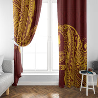 Personalised Tonga Beulah College Window Curtain Since 1938 Special Kupesi Pattern LT9 - Polynesian Pride