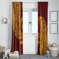 Personalised Tonga Beulah College Window Curtain Since 1938 Special Kupesi Pattern LT9 - Polynesian Pride