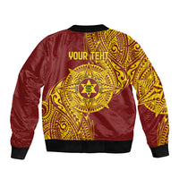 Personalised Tonga High School 77th Anniversary Bomber Jacket Special Kupesi Pattern LT9 - Polynesian Pride
