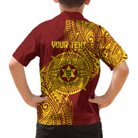 Personalised Tonga High School 77th Anniversary Family Matching Puletasi and Hawaiian Shirt Special Kupesi Pattern LT9 - Polynesian Pride