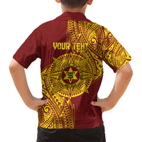Personalised Tonga High School 77th Anniversary Family Matching Summer Maxi Dress and Hawaiian Shirt Special Kupesi Pattern LT9 - Polynesian Pride