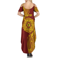 Personalised Tonga High School 77th Anniversary Family Matching Summer Maxi Dress and Hawaiian Shirt Special Kupesi Pattern LT9 - Polynesian Pride