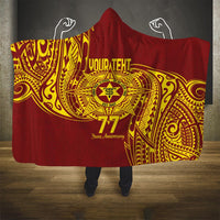 Personalised Tonga High School 77th Anniversary Hooded Blanket Special Kupesi Pattern LT9 One Size Gold - Polynesian Pride