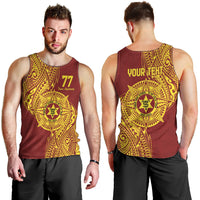 Personalised Tonga High School 77th Anniversary Men Tank Top Special Kupesi Pattern LT9 - Polynesian Pride