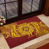 Personalised Tonga High School 77th Anniversary Rubber Doormat Special Kupesi Pattern LT9 - Polynesian Pride