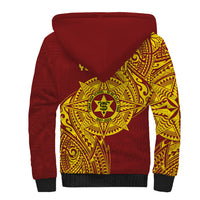 Personalised Tonga High School 77th Anniversary Sherpa Hoodie Special Kupesi Pattern LT9 - Polynesian Pride