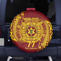 Personalised Tonga High School 77th Anniversary Spare Tire Cover Special Kupesi Pattern LT9 - Polynesian Pride