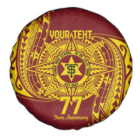 Personalised Tonga High School 77th Anniversary Spare Tire Cover Special Kupesi Pattern LT9 - Polynesian Pride