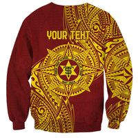 Personalised Tonga High School 77th Anniversary Sweatshirt Special Kupesi Pattern LT9 - Polynesian Pride
