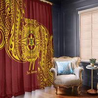 Personalised Tonga High School 77th Anniversary Window Curtain Special Kupesi Pattern LT9 - Polynesian Pride
