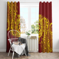 Personalised Tonga High School 77th Anniversary Window Curtain Special Kupesi Pattern LT9 - Polynesian Pride