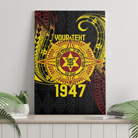 Personalised Tonga High School Canvas Wall Art Since 1947 Special Kupesi Pattern LT9 - Polynesian Pride