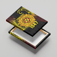 Personalised Tonga High School Canvas Wall Art Since 1947 Special Kupesi Pattern LT9 - Polynesian Pride