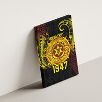 Personalised Tonga High School Canvas Wall Art Since 1947 Special Kupesi Pattern LT9 - Polynesian Pride