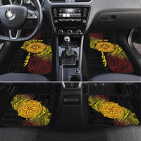 Personalised Tonga High School Car Mats Since 1947 Special Kupesi Pattern LT9 Set 4pcs Black - Polynesian Pride