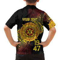 Personalised Tonga High School Family Matching Puletasi and Hawaiian Shirt Since 1947 Special Kupesi Pattern LT9 - Polynesian Pride