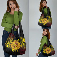 Personalised Tonga High School Grocery Bag Since 1947 Special Kupesi Pattern LT9 - Polynesian Pride
