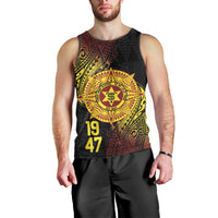 Personalised Tonga High School Men Tank Top Since 1947 Special Kupesi Pattern LT9 - Polynesian Pride