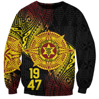Personalised Tonga High School Sweatshirt Since 1947 Special Kupesi Pattern LT9 Unisex Black - Polynesian Pride