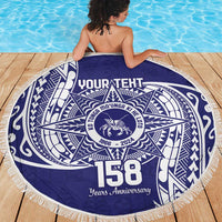 Personalised Tonga Tupou College Tolo 158th Anniversary Beach Blanket Special Kupesi Pattern LT9 - Polynesian Pride
