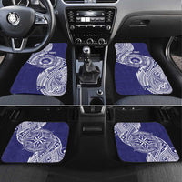 Personalised Tonga Tupou College Tolo 158th Anniversary Car Mats Special Kupesi Pattern LT9 Set 4pcs Blue - Polynesian Pride