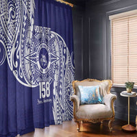 Personalised Tonga Tupou College Tolo 158th Anniversary Window Curtain Special Kupesi Pattern LT9 - Polynesian Pride