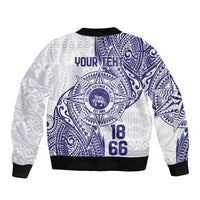 Personalised Tonga Tupou College Tolo Bomber Jacket Since 1866 Special Kupesi Pattern LT9 - Polynesian Pride