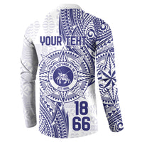 Personalised Tonga Tupou College Tolo Button Sweatshirt Since 1866 Special Kupesi Pattern LT9 - Polynesian Pride