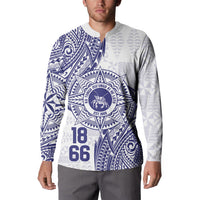 Personalised Tonga Tupou College Tolo Button Sweatshirt Since 1866 Special Kupesi Pattern LT9 - Polynesian Pride