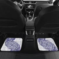 Personalised Tonga Tupou College Tolo Car Mats Since 1866 Special Kupesi Pattern LT9 Set 2pcs - Back White - Polynesian Pride