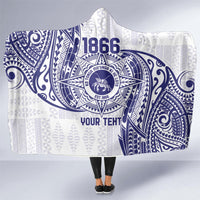 Personalised Tonga Tupou College Tolo Hooded Blanket Since 1866 Special Kupesi Pattern LT9 - Polynesian Pride