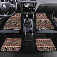 Vintage Bula Fiji Car Mats Brown Tapa Masi Motif