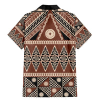 Vintage Bula Fiji Family Matching Mermaid Dress and Hawaiian Shirt Brown Tapa Masi Motif