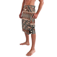 Vintage Bula Fiji Lavalava Brown Tapa Masi Motif