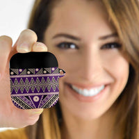 Vintage Bula Fiji AirPods Case Purple Tapa Masi Motif LT9 Purple - Polynesian Pride
