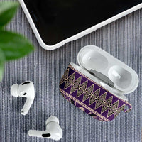 Vintage Bula Fiji AirPods Case Purple Tapa Masi Motif LT9 - Polynesian Pride