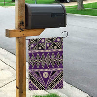 Vintage Bula Fiji Garden Flag Purple Tapa Masi Motif