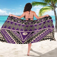 Vintage Bula Fiji Sarong Purple Tapa Masi Motif