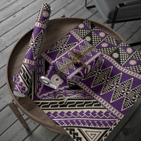 Vintage Bula Fiji Wrapping Paper Purple Tapa Masi Motif LT9 - Polynesian Pride