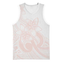 Polynesian Tribal Plumeria Lotu Tamaiti Basketball Jersey Pastel Blush LT9 Unisex Blush - Polynesian Pride
